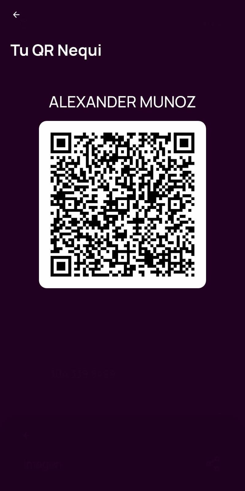QR Nequi Alexander Munoz