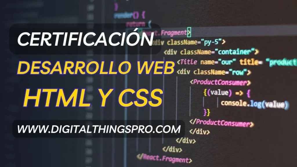 🚀 Curso de introducción al desarrollo web html y css -Dgital Thing