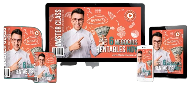 Mockups del curso 6 negocios rentables