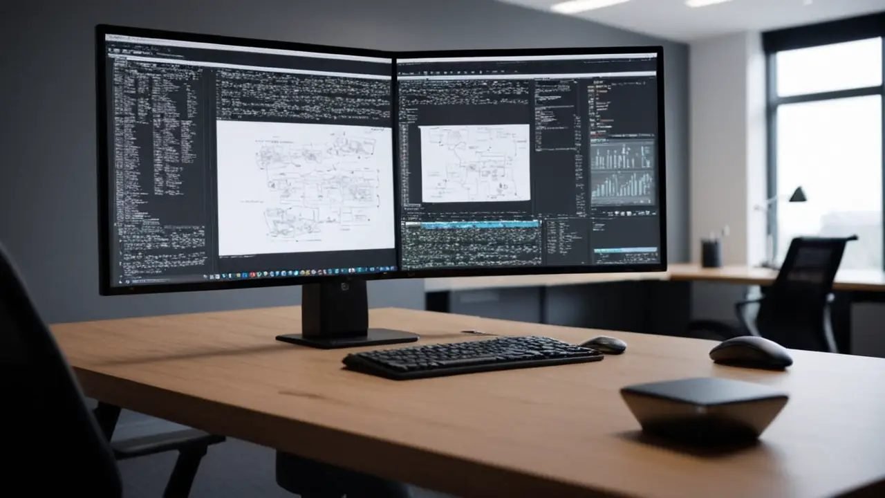 Arquitecto de software en oficina moderna