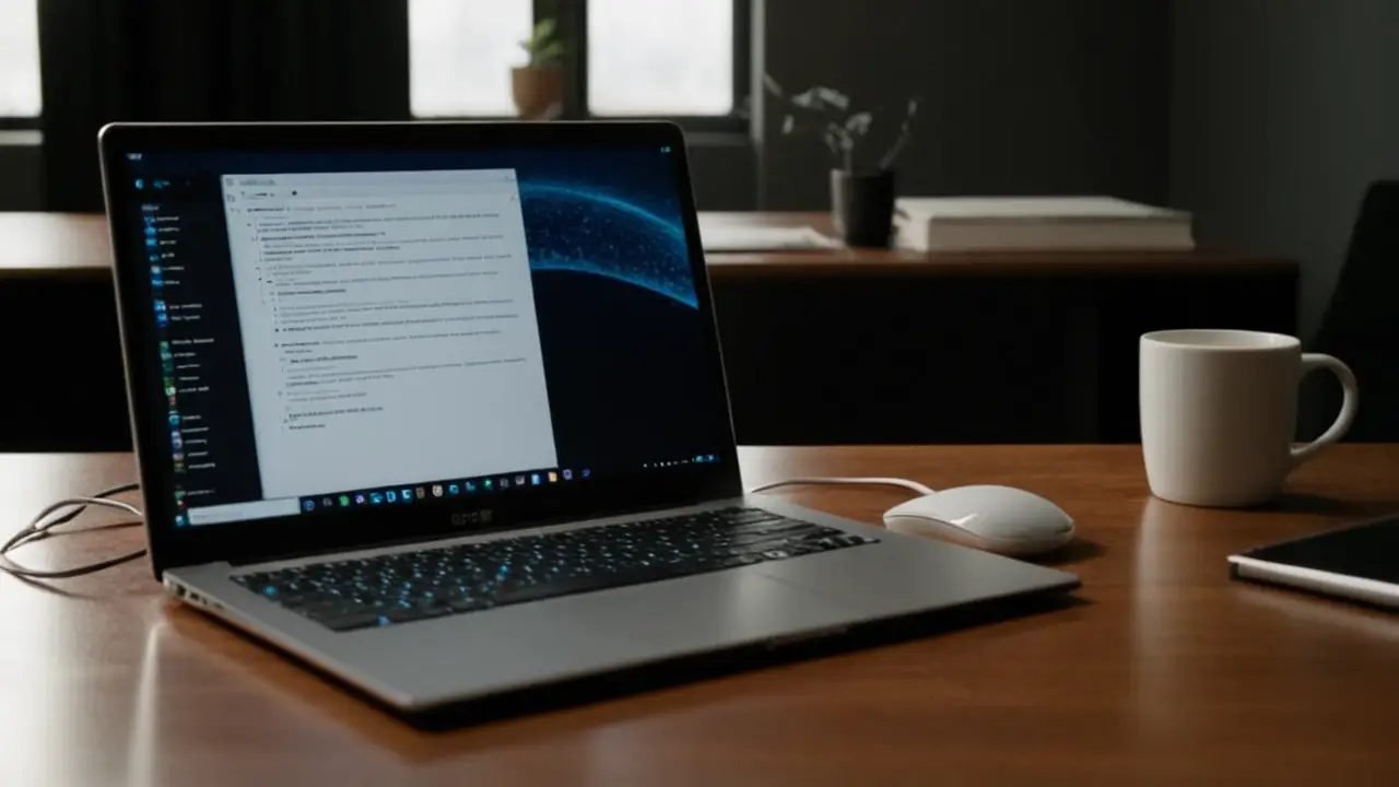 Programador codificando en escritorio realista