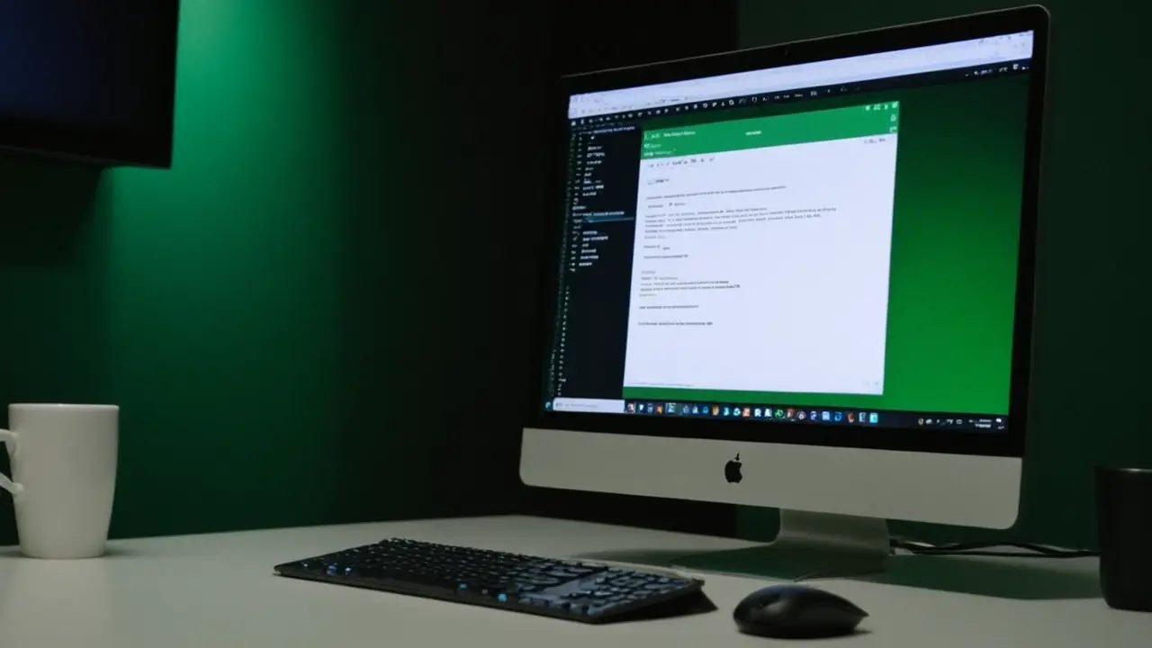 Pantalla con editor de código HTML