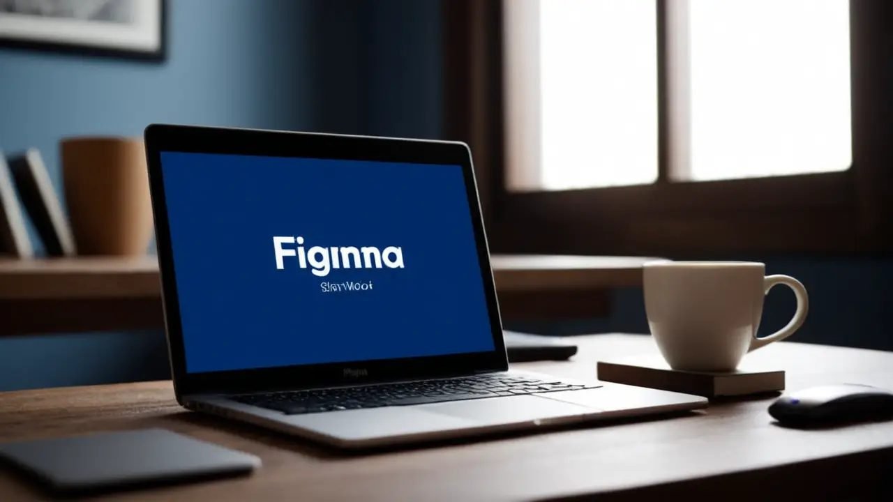 Laptop mostrando Figma Education en escritorio