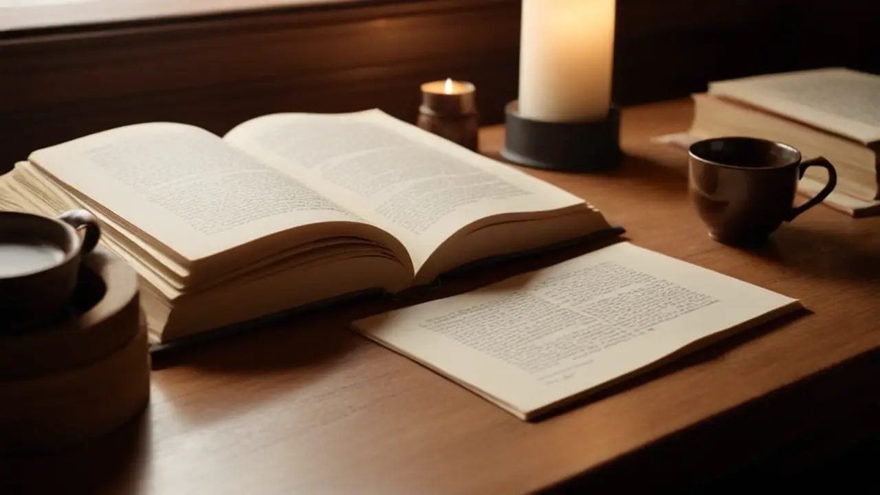 Escritorio con libros de inferencia lógica