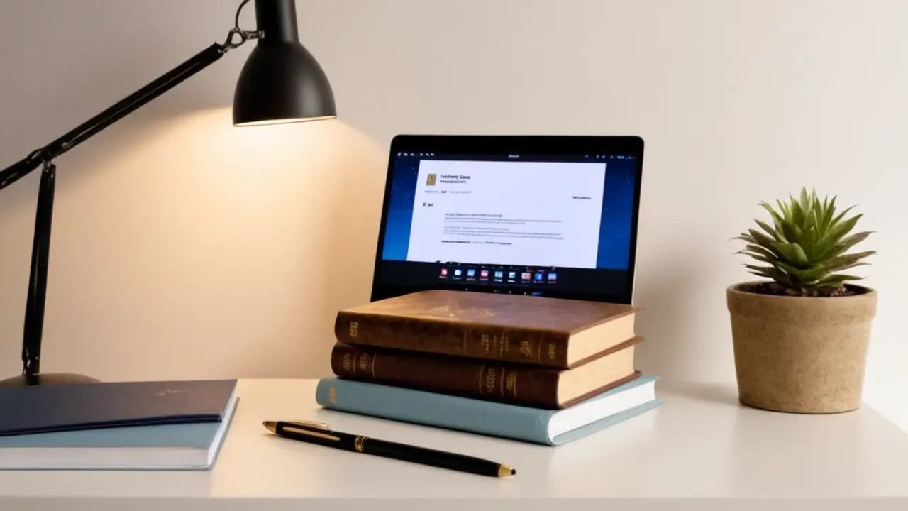 Escritorio con diploma AI y bandera Colombia