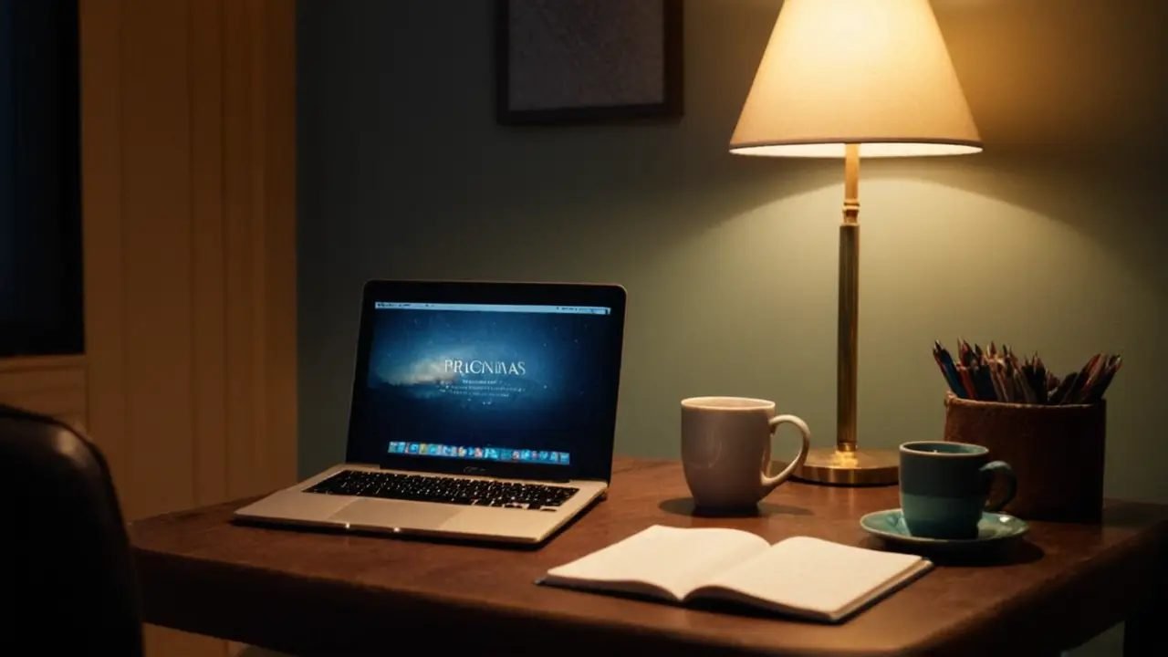 Programador codifica en escritorio desordenado