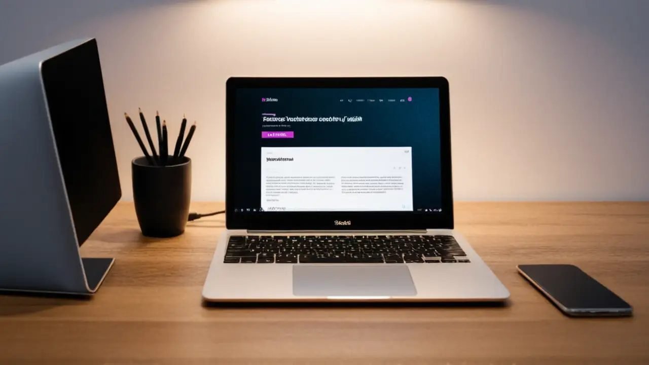 Escritorio con dispositivos mostrando web responsive