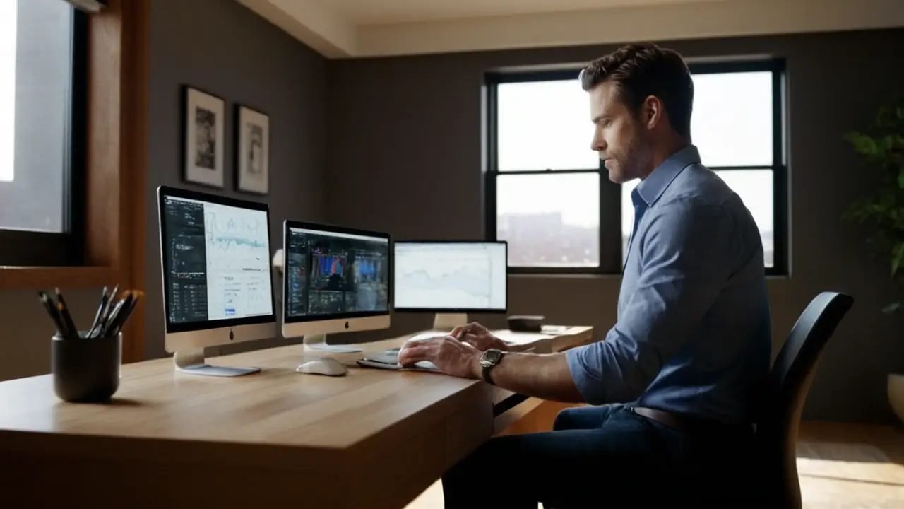 Marketer digital en home office moderno