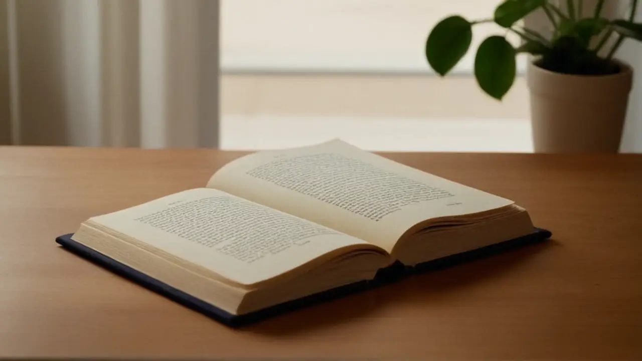 Libro de voz pasiva en escritorio