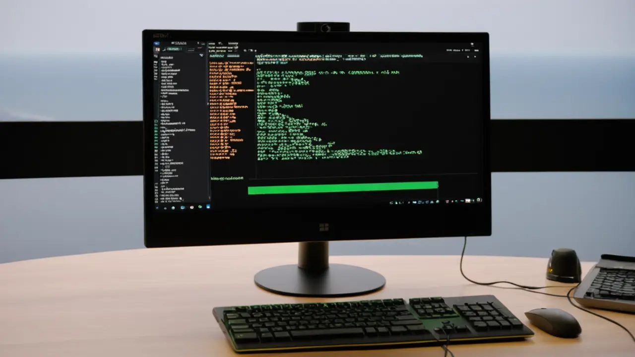 Monitor con terminal Windows y WSL